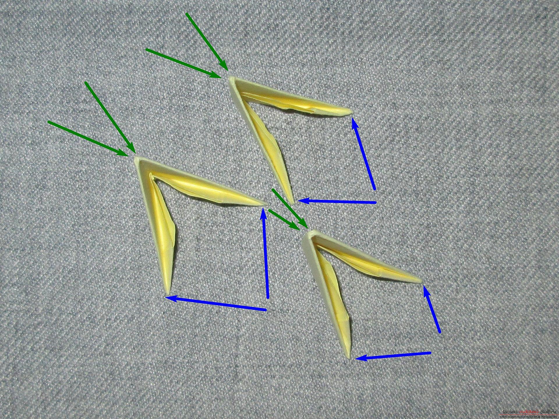 Для тех, кого увлекло модульное оригами, схемы сборки модуля - в нашем пошаговом мастер-классе.. Фото №6